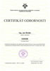 Certifikát odbornosti 2009